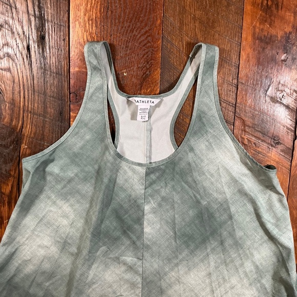 Athleta Presidio Dress Green Washed Racerback Lightweight Flowy Active Dress S - Picture 8 of 9